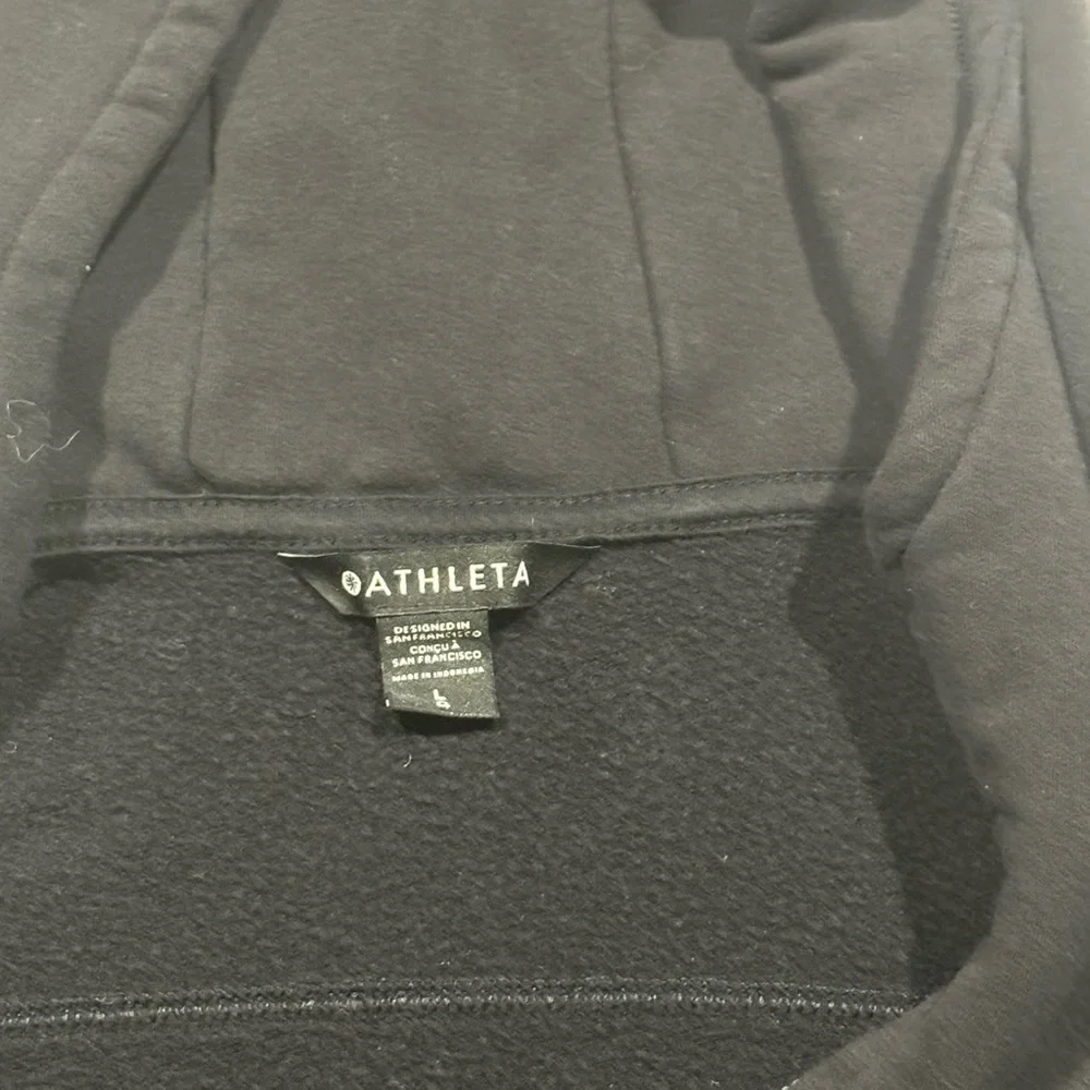Women's Black ATHLETA Retroplush Tunic Hoodie in Size Large Excellent Condition - Picture 10 of 10